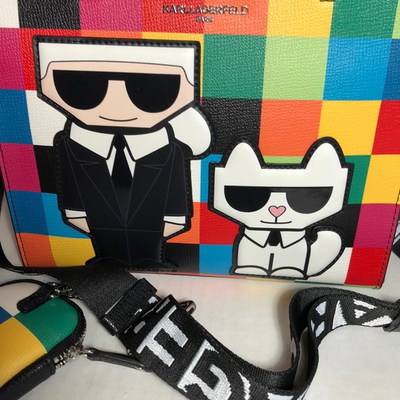 KARL LAGERFELD Colorful Tote Bag NWT